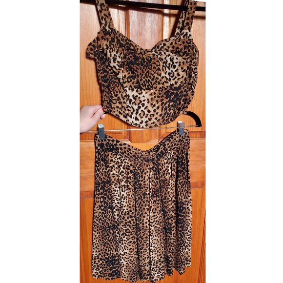 Trashy Diva Leopard Separates (SET) - Top S, Skirt 8 - Picture 2 of 6